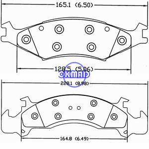 Pastilha de freio DODGE Monaco EAGLE Premier FMSI: 7405A-D523 OEM: 04585035, F523